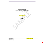Effective Prevention and Problem-Solving with Our Communication Plan Template example document template
