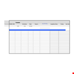 Student Course Checklist Template example document template