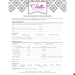 Official Wedding Invitation Email - Wedding Quantity & Additional Details example document template 