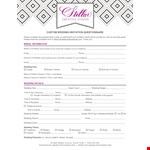 Official Wedding Invitation Email - Wedding Quantity & Additional Details example document template