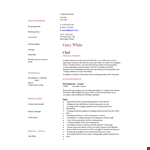 Professional Cook example document template