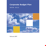 Company Budget example document template