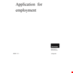 Job Application Template Pdf Format Free Download example document template