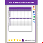 Body Measurement Chart example document template