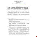 Chartered Accountant Resume Pdf example document template