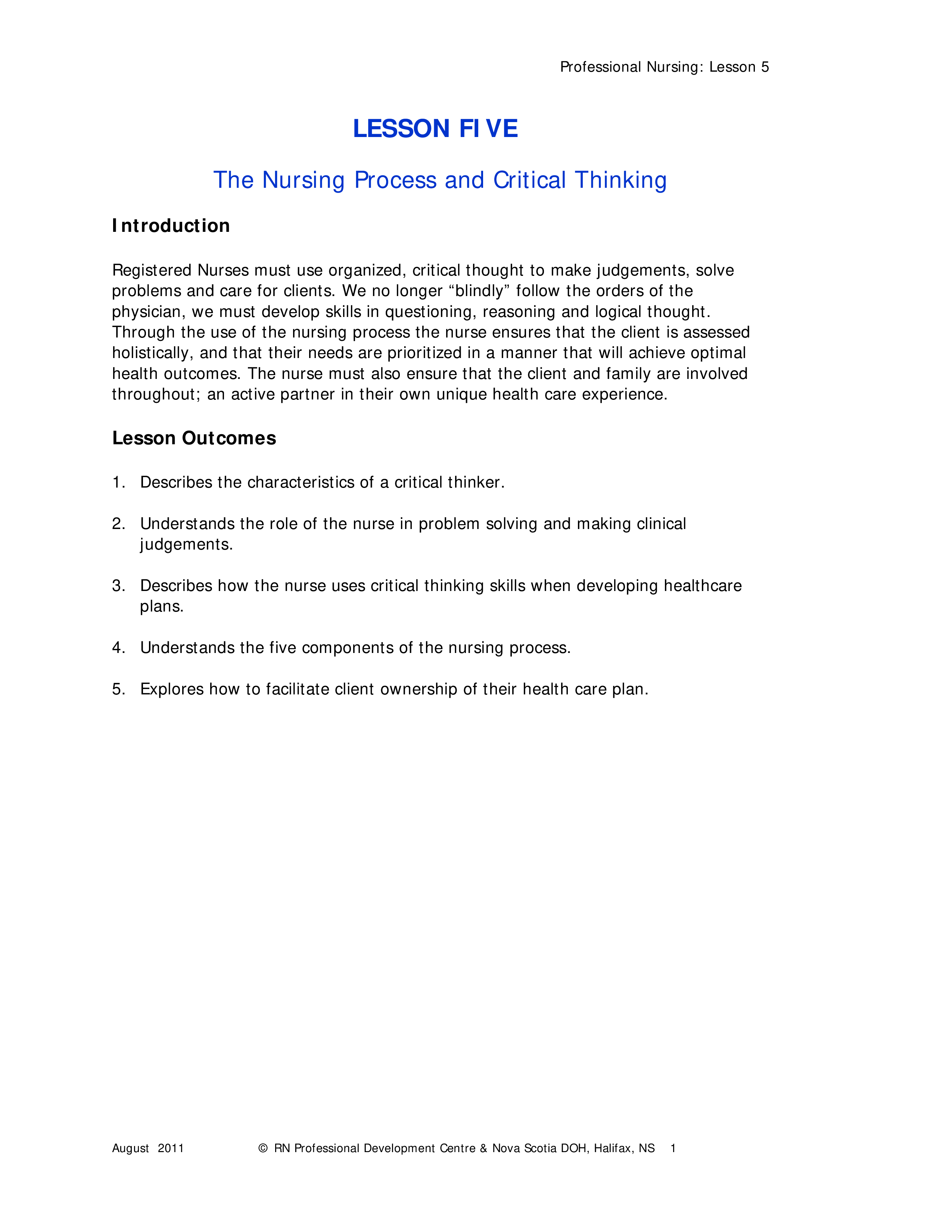 Sample Nursing Lesson Plan sample-nursing-lesson-plan