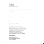 Corporate Banking Analyst Resume example document template