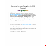 Catering Invoice Template | Free Printable Invoice Format example document template