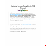 Catering Invoice Template | Free Printable Invoice Format example document template 