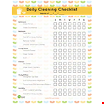House Cleaning Checklist - Clean Your Home Efficiently example document template