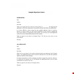 Thank you for your interest in the position - Employment Rejection Letter, Resume, Thank You example document template