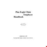 Clinic Employee Handbook Sample example document template