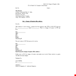 Change Office Address: Update Registered Information with a Professional Change of Address Letter example document template
