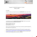 Get Your Invitation Letter for a Successful Meeting in Istanbul - Book Your Hotel Now example document template