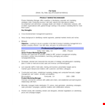 Product Marketing Manager Resume example document template