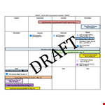 Draft Science Readiness Assessment Calendar example document template