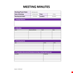Meeting Minutes Template example document template