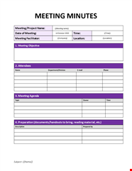 Meeting Minutes Template In Excel And Word