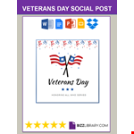 Veterans Day Social Post example document template 