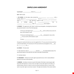 Simple Loan Agreement example document template