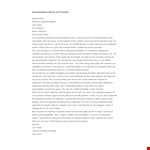 Recommendation Letter For Job Promotion example document template