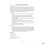 Bridge Inspector Job Description example document template