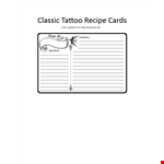 Create Your Own Cookbook with Classic Tattoo Inspired Cards and Recipe Template example document template