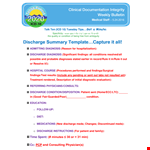 Clinical Discharge Summary Template example document template