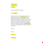 Apology letter to employer for misconduct example document template 