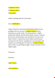 How To Write Apology Letter To