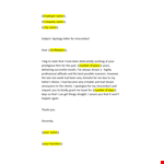 Apology letter to employer for misconduct example document template