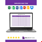 Employee Daily Task Schedule example document template
