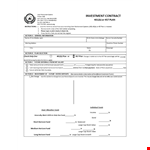 Example Of Investment Contract example document template