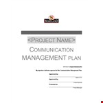 Effective Communication Plan Template for Project Success example document template