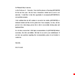 Recommendation Letter Template for University Student: A Valuable Asset example document template