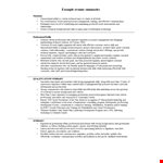 Resume Profile Summary Example example document template