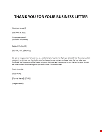 Sample Thank You Letter After Business Meeting