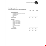 Non Profit Startup Operating Template - Create and Manage Specific Revenue Programs example document template