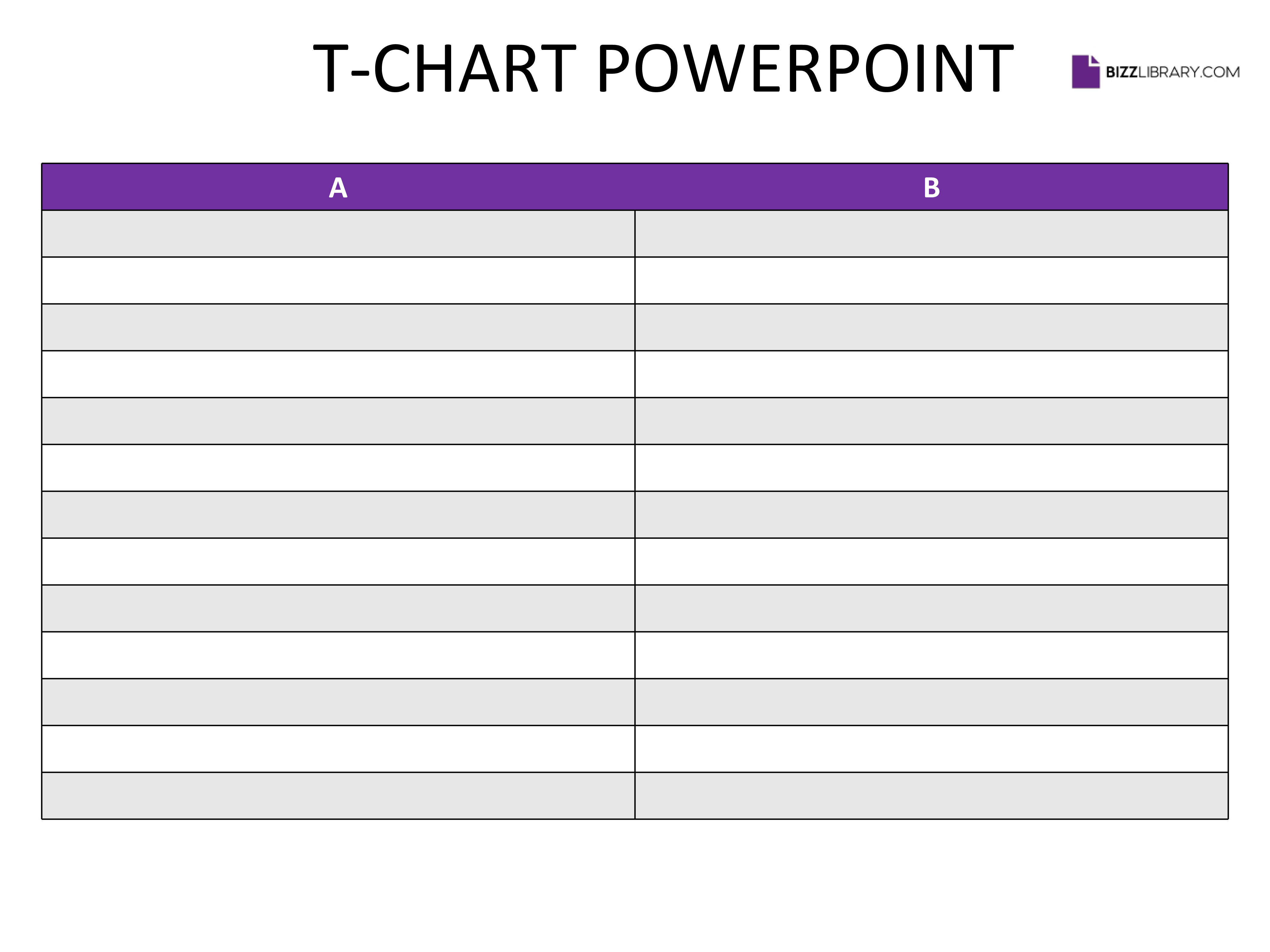 T Chart PowerPoint With T Chart Template For Word