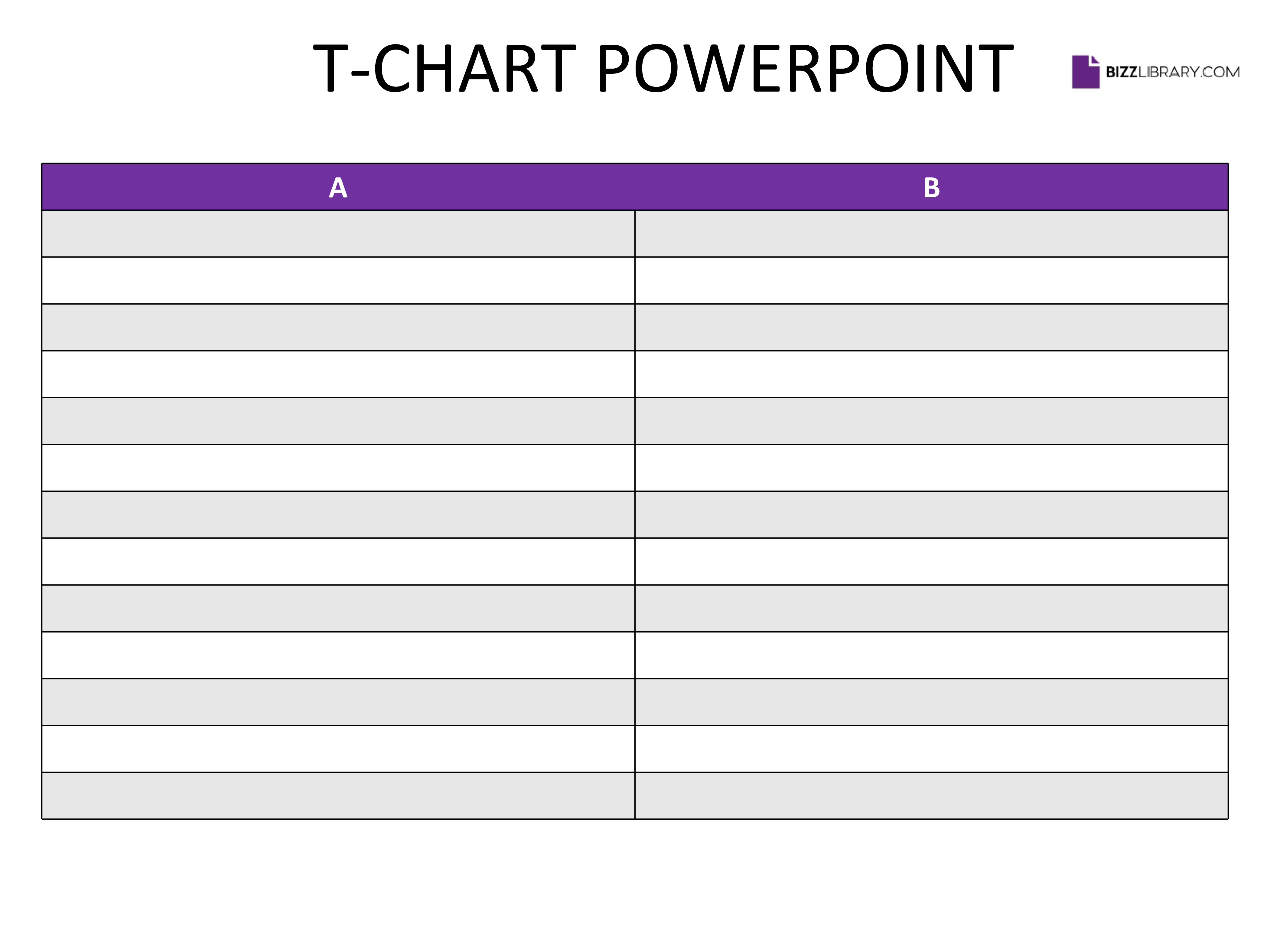 t chart powerpoint template