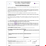 Professional Police Report Template example document template