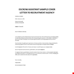 escrow-assistant-cover-letter-to-recruitment-agency