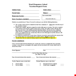 Request Your Vacation Easily with Our Vacation Request Form example document template