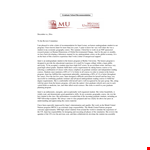 Graduate School Academic Recommendation Letter example document template
