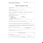 Time Off Request Form Template - Streamline Your Employee Leave Management example document template