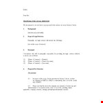 Offer Letter for Legal Services | Termination, Above and Beyond Engagement example document template 