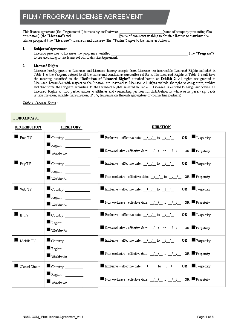License Agreement Template - Create an Effective and Comprehensive