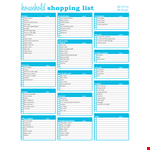 Organize Printable Grocery List Template example document template