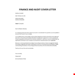 Audit professional cover letter example document template