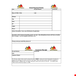 Secure your purchase with a Down Payment - Event Receipt  example document template